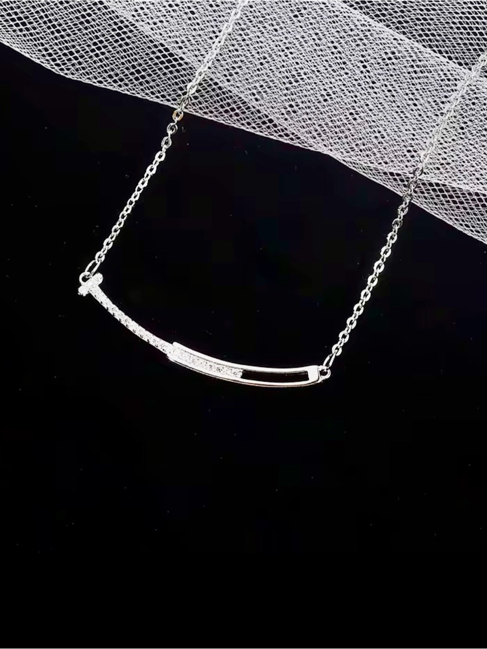 Sterling Silver Bar Pendant Necklace - Elegant Minimalist Women’s Jewelry